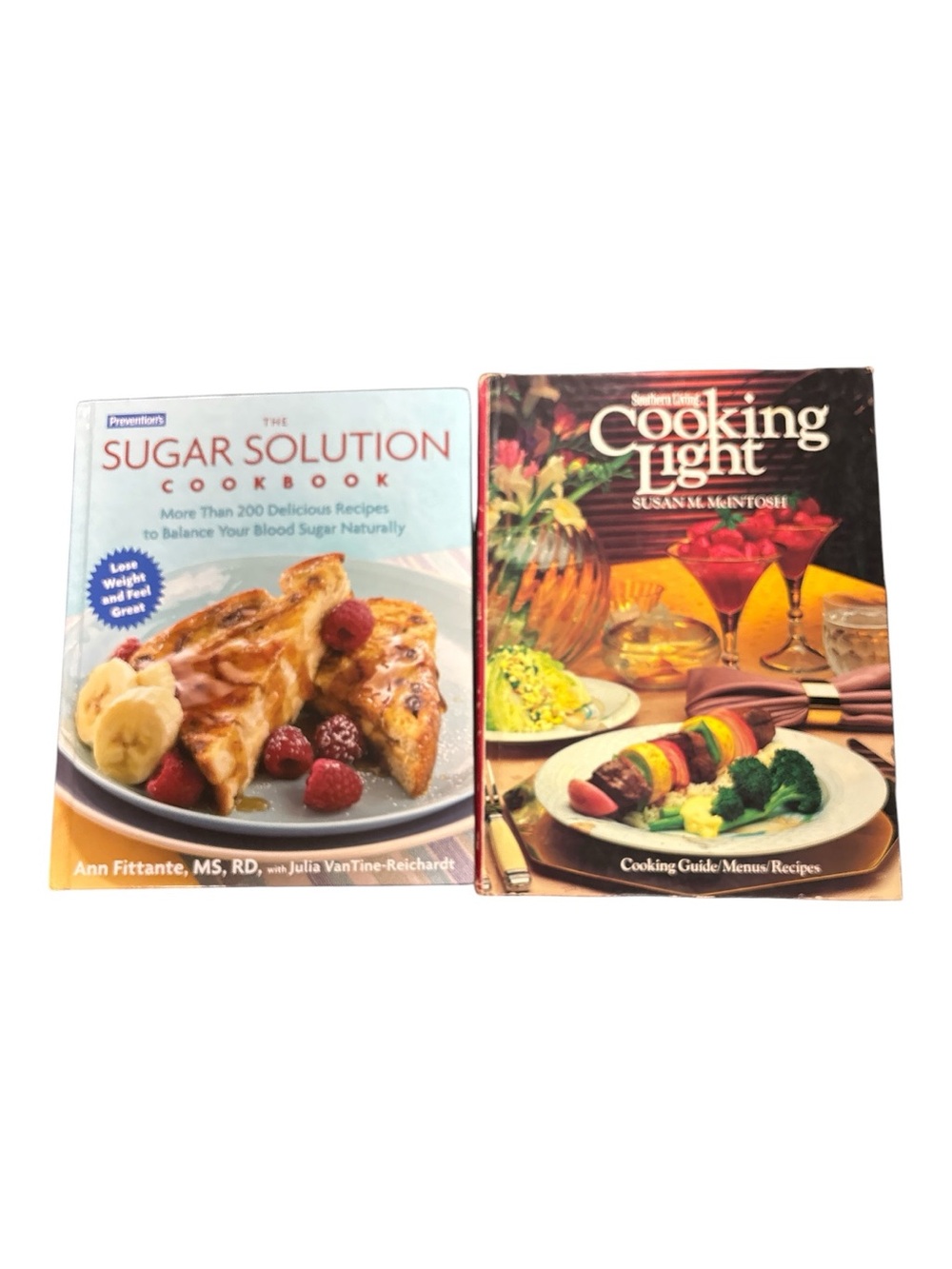 Southern Living Cooking Light Cookbook 1983 & Preventions Sugar Solution 2006